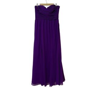 Lauren Ralph Lauren Purple Strapless Maxi Formal Dress Size 14 Whimsigoth Party